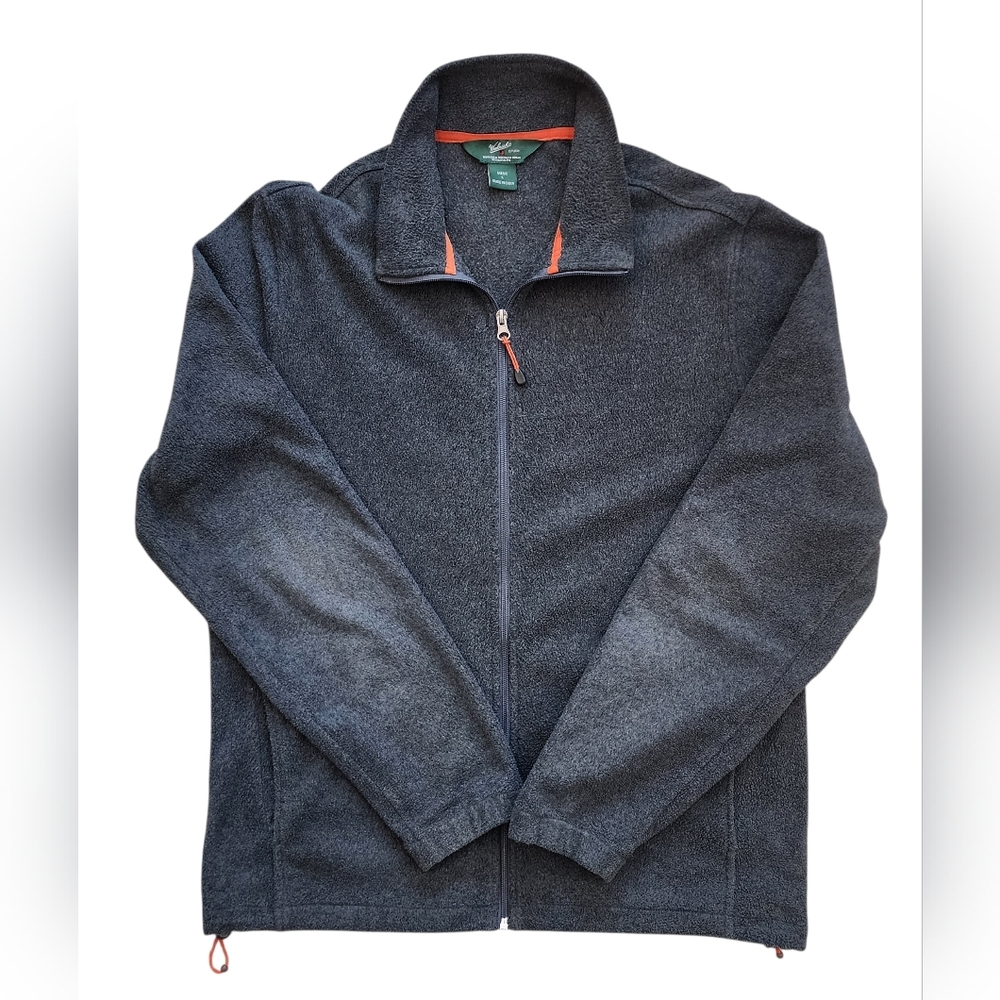 ​Woolrich Large Gray Full Zip Fleece Jacket Outdoor Hiking